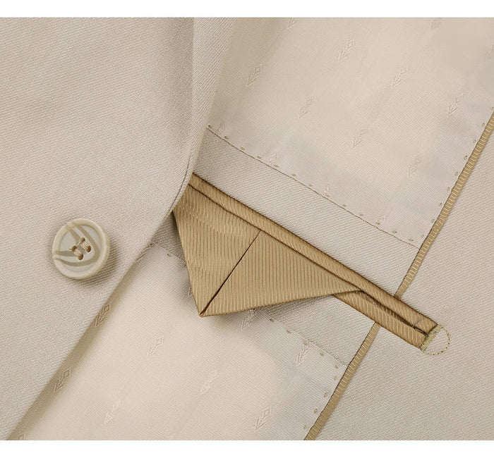 Classic Two Button Suit with Vest Option - Light Tan