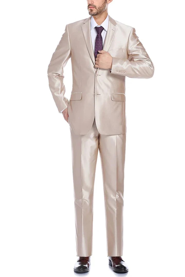 Slim Fit Two Button Suit with Optional Vest