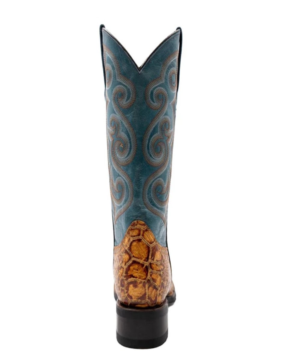 Ferrini Kai Sea Turtle Print Tan Boots for Men
