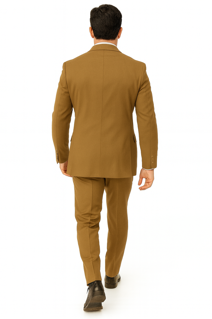 Milano Moda 3-Button Navy Suit for Men