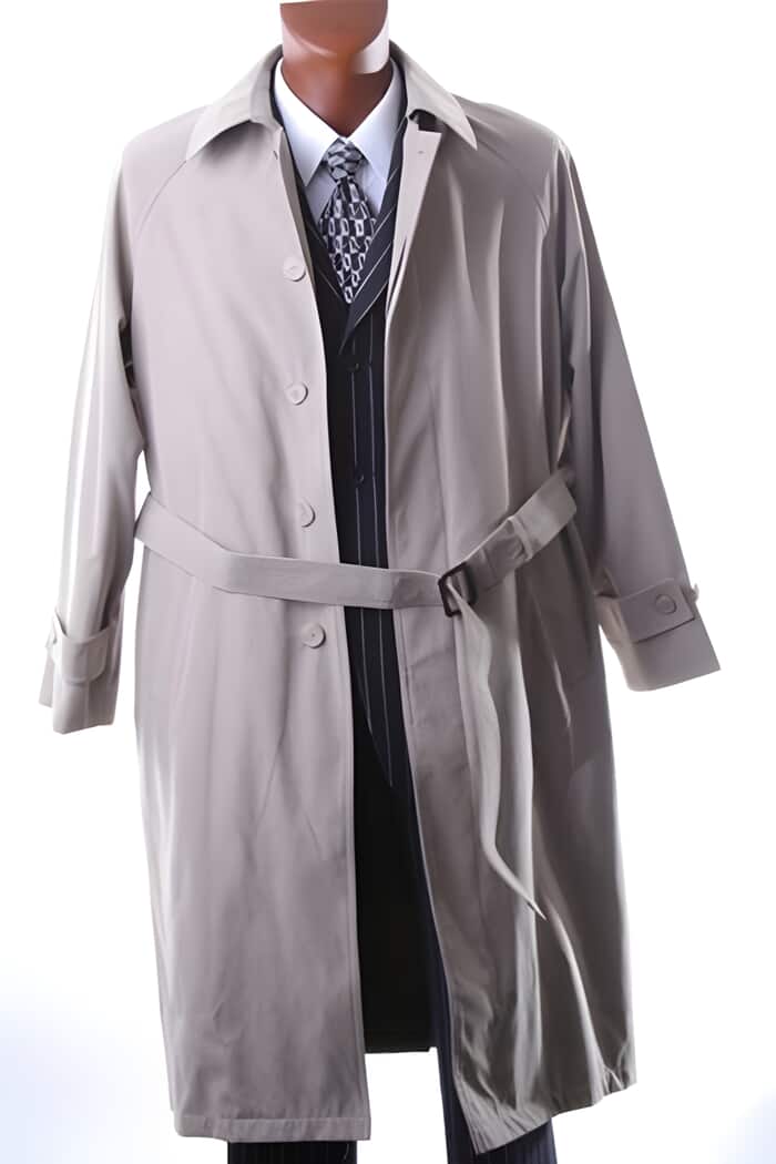 Taupe Full Length Year-Round Raincoat for Men