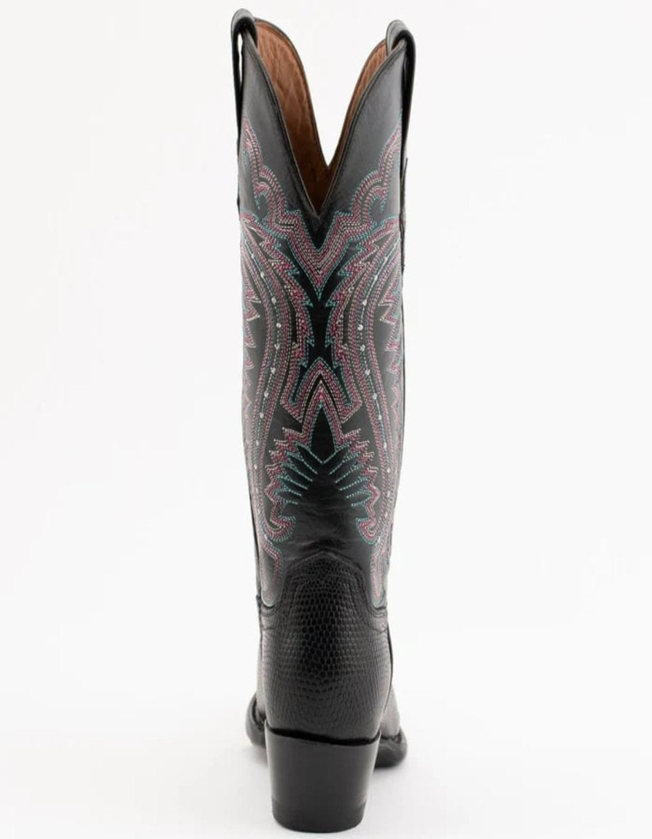 Ferrini Women's Taylor Snip Toe Lizard Boots Black