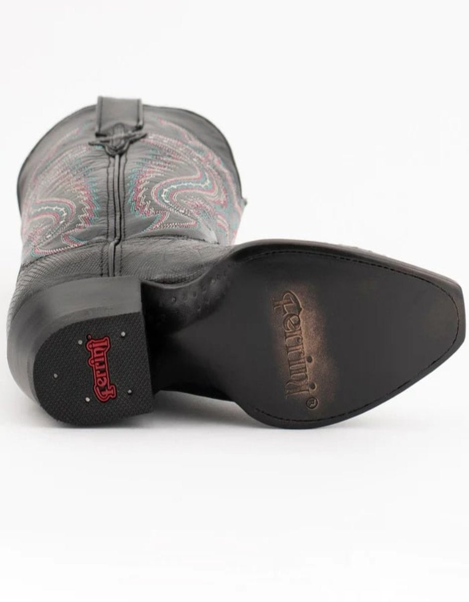 Ferrini Women's Taylor Snip Toe Lizard Boots Black