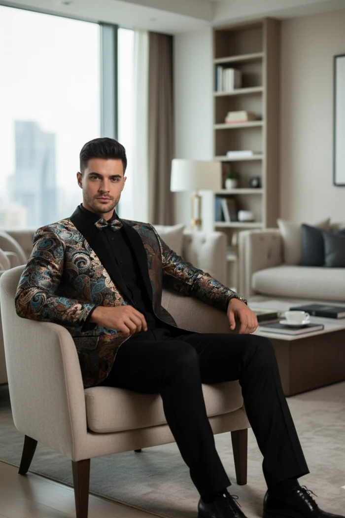 Teal Tuxedo Jacket