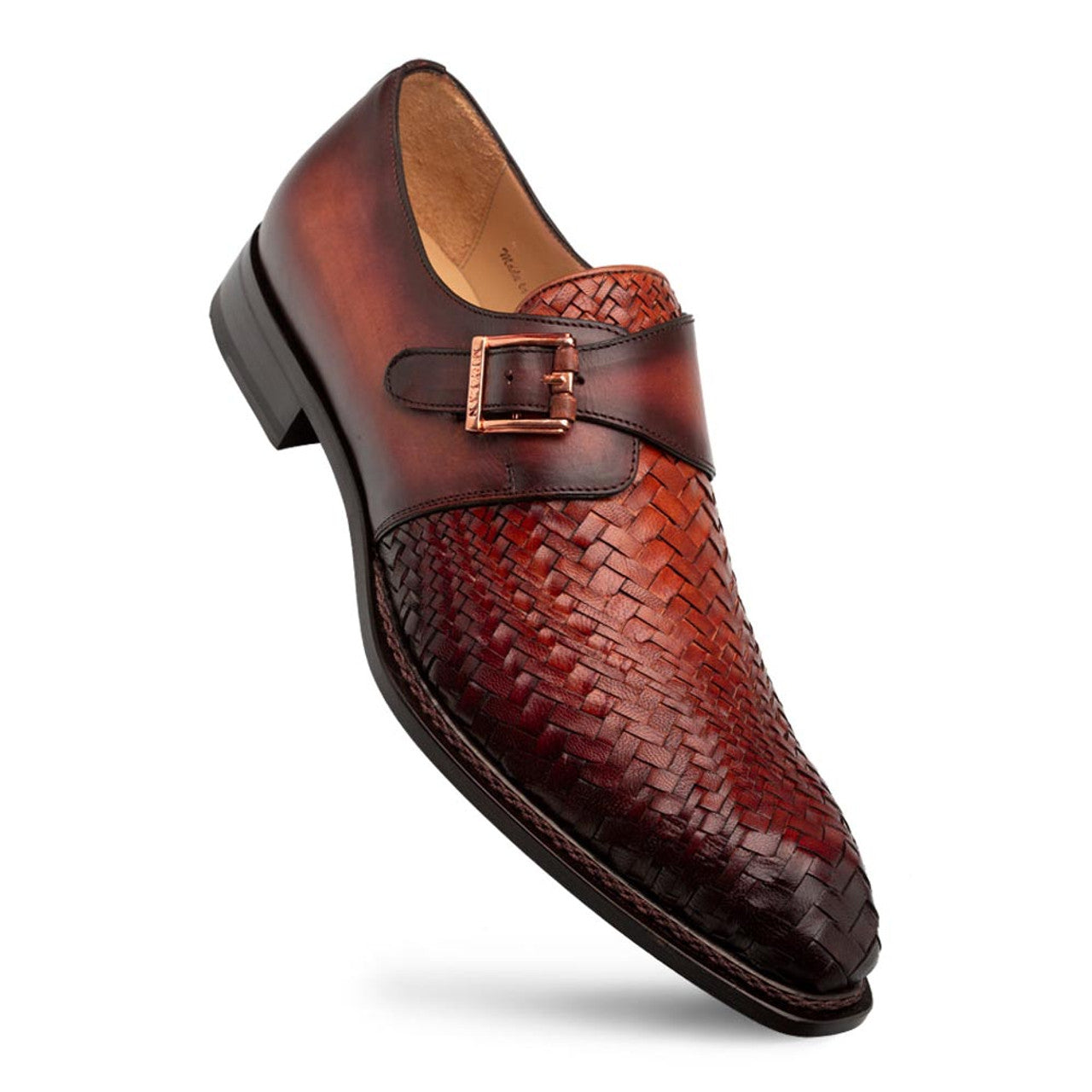 Mezlan Temi Monk Strap Calfskin Shoes