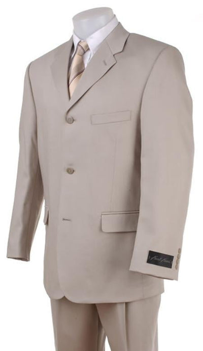Groomsmen Suits Tan ~ Beige~Light Taupe~Sand Blend Khaki Polyester Summer Available In 2 Or 3 Buttons Style Regular Classic Cut Cheap Priced Business Suits Clearance Sale