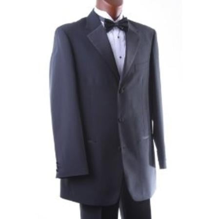 Men's Three Button Black Tuxedo