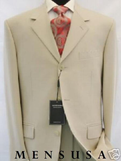 Groomsmen Suits Very Light Tan ~ Beige Summer Suit Light Weight Available in 2 or 3 Buttons Style Regular Classic Cut Cheap Priced Business Suits Clearance Sale