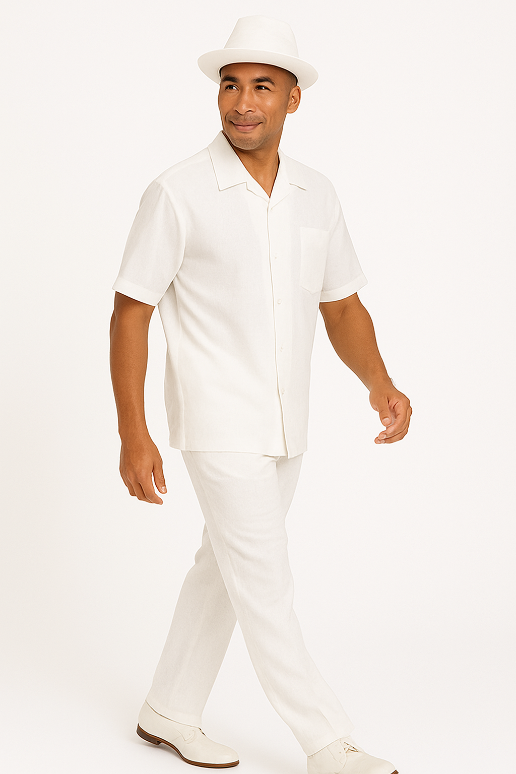 Mens Linen Walking Suit - "White" Summer Outfit - Mens Linen Suit