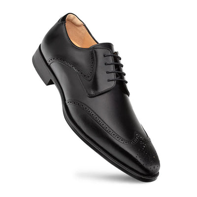 Tasso Wing Tip Derby Black by Mezlan - Made in Spain