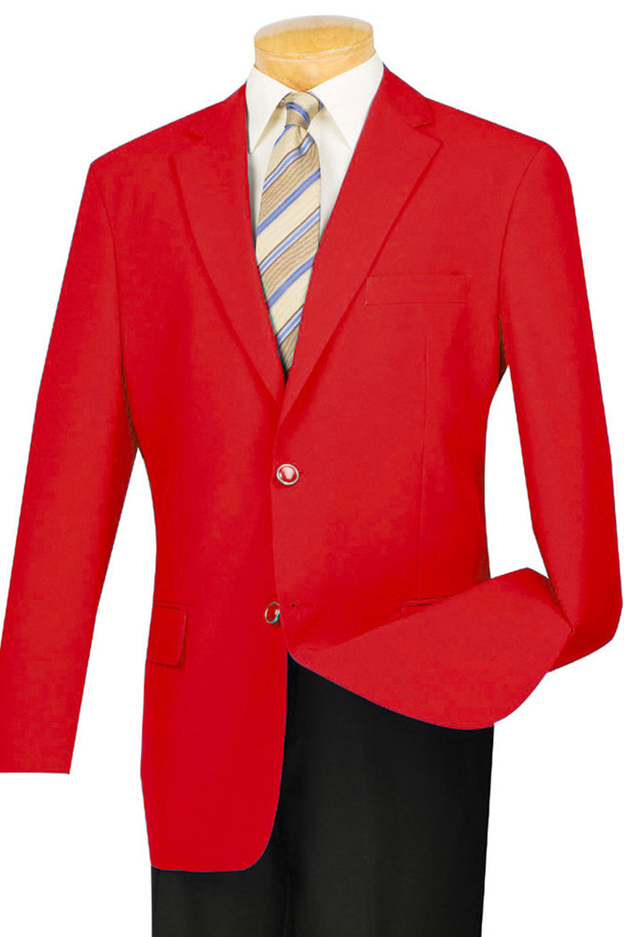 Red 2 Button Poplin Dress Blazer for Men