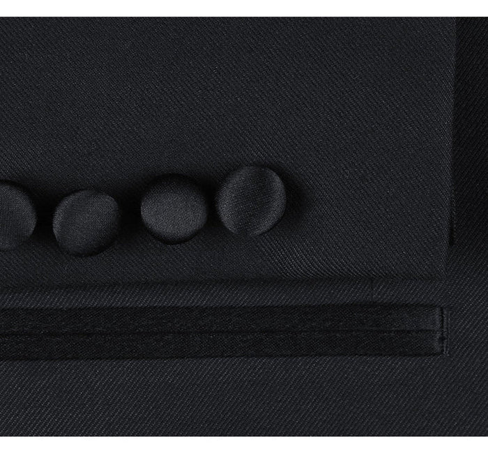 Classic Black Two Button Men's Tuxedo