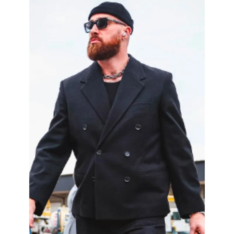 Travis Kelce AFC Championship Black Suit