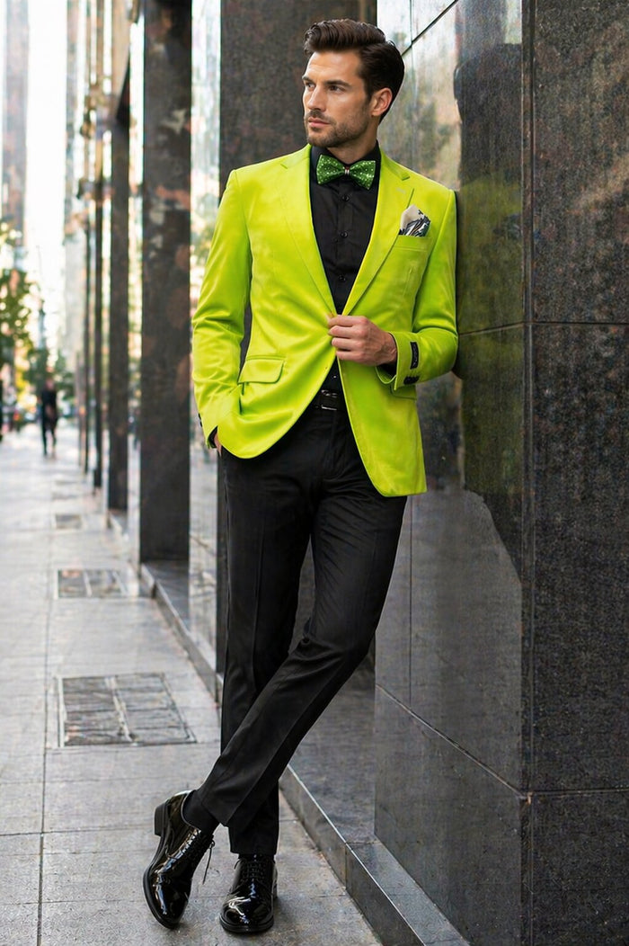 Men's Neon Green ~ Bright Lime Green Blazer ~ Sport Coat