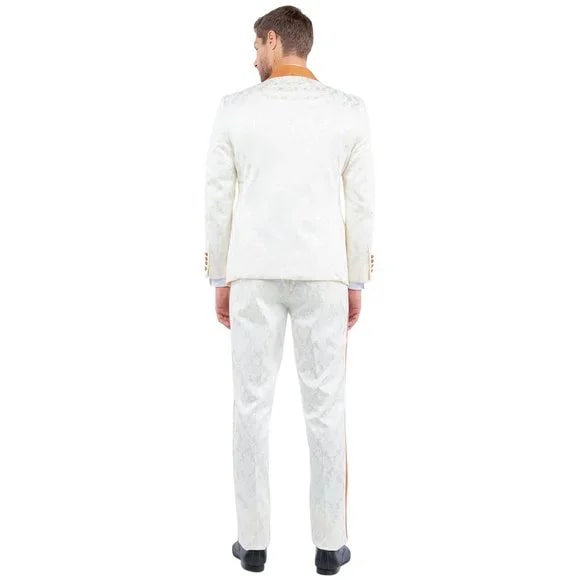 Paisley Skinny Double-Breasted Tuxedo by Tazio