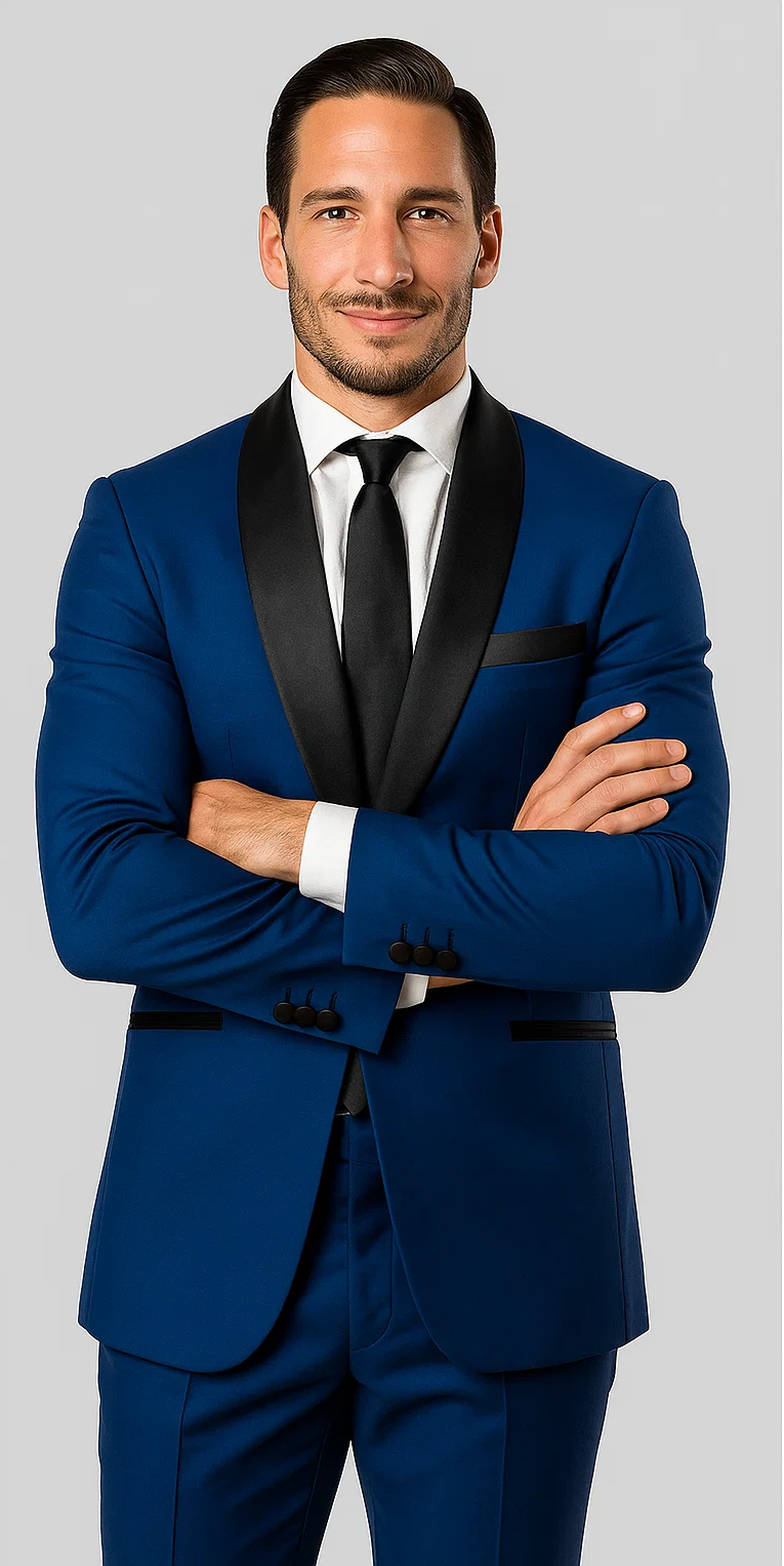 Tuxedo Shawl Lapel Black,Blue