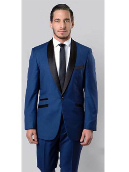 Tuxedo Shawl Lapel Black,Blue