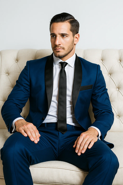 Tuxedo Shawl Lapel Black,Blue