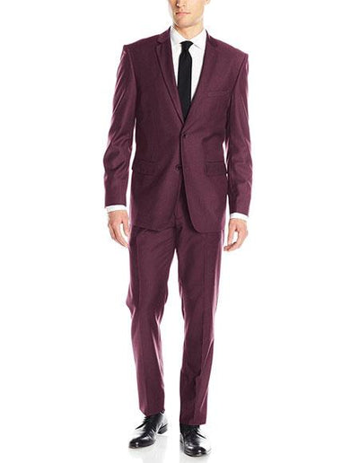 Men's 2 Button Wine Classic & Slim Fit Suits