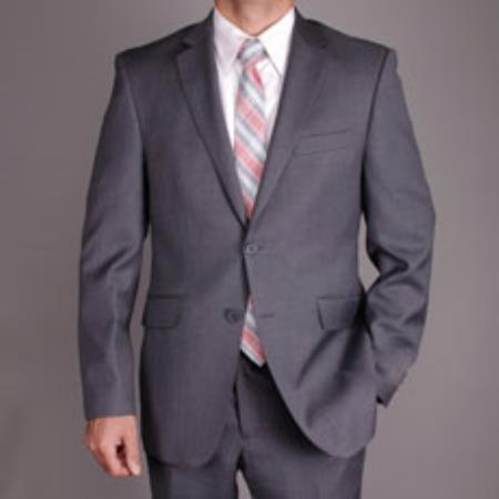 Men's Charcoal Gray 2 Button Suit