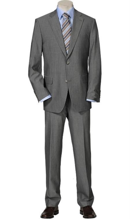 Mix and Match Suits Single Breasted ultra soft fabric Solid Light Gray