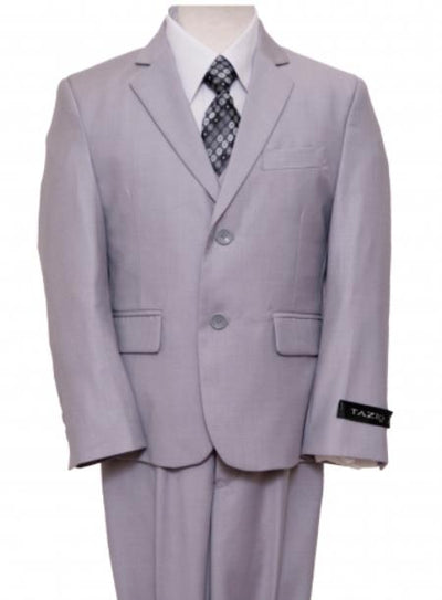 2 Button Kids Sizes Front Closure Boy's Suit Perfect for toddler Suit wedding attire outfits LightGrey