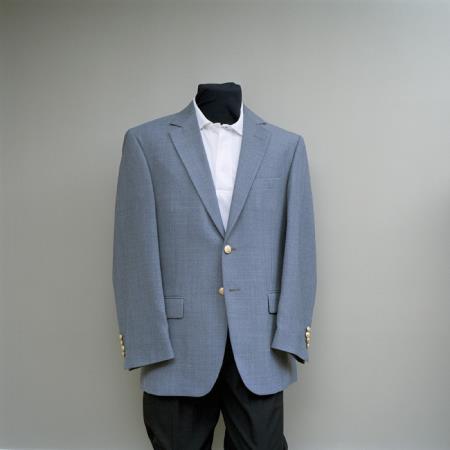 Men's 2 Button Blazer Cambridge Grey ~ Grey With Brass Buttons Sport coat Cheap Priced Unique Fashion Designer Men's Dress blazers Sale