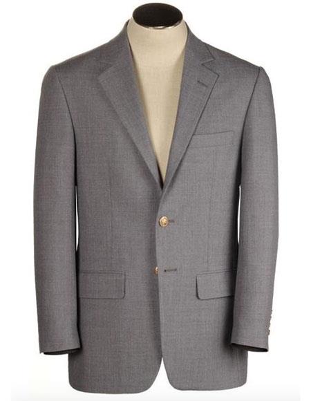 Men's Grey Blazer On Sale Polyester