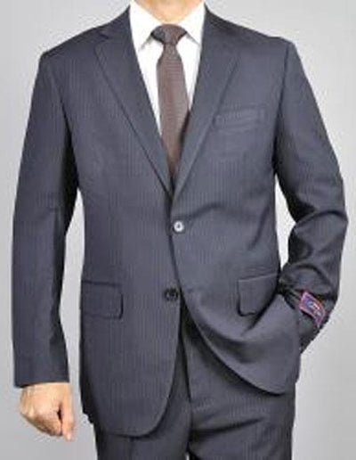 Giorgio Fiorelli Suit Men's pinstripe Two Buttons Authentic Giorgio Fiorelli Brand suits Flat Front Pants
