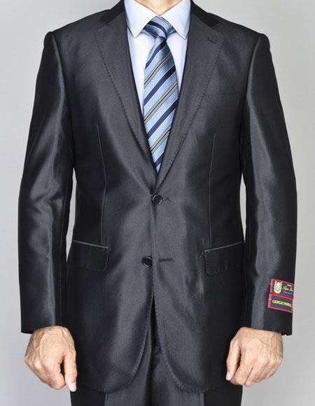 Giorgio Fiorelli Suit Men's Two Buttons Shiny Authentic Giorgio Fiorelli Brand suits Flat Front Pants