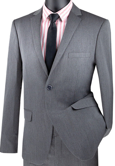 Ultra Slim Charcoal 2 Piece Stretch Suit