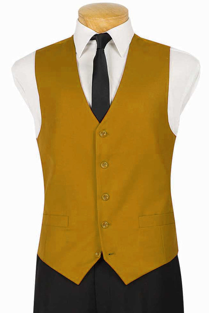 Classic 5 Button Khaki Suit Vest for Men