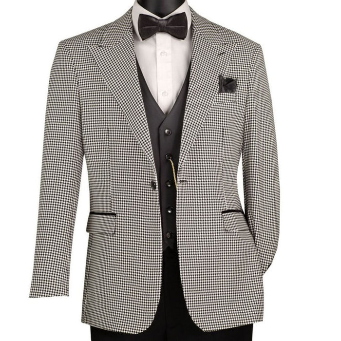 Black houndstooth 3-piece suit - additional view 1