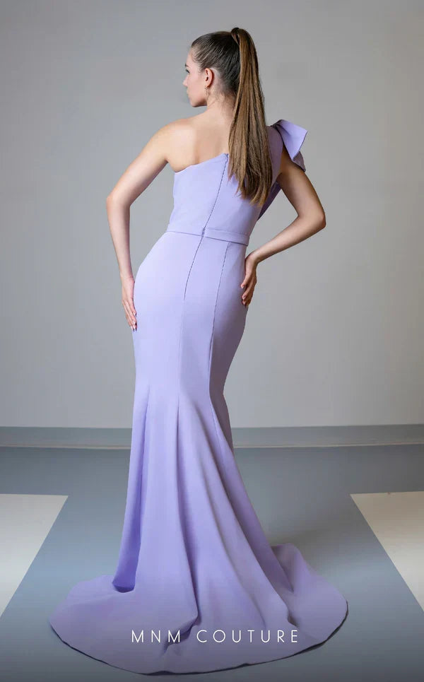 MNM Couture V07402 Orange Evening Gown with Modern Detailing