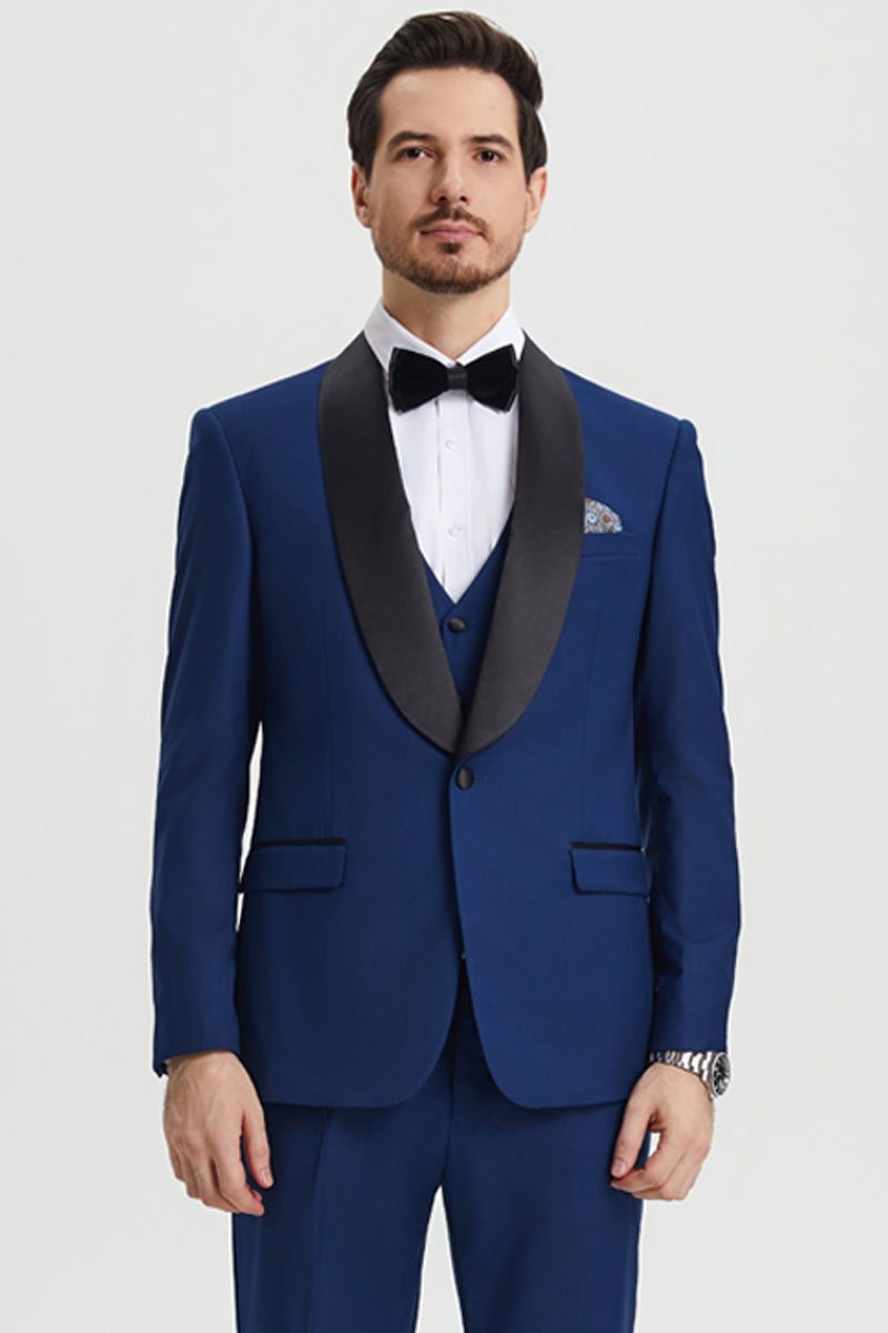 Stacy Adams Indigo Shawl Lapel Tuxedo