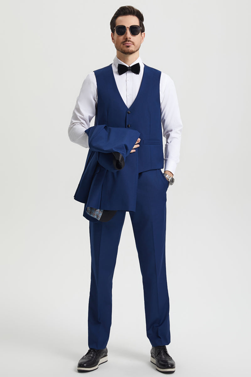 Stacy Adams Indigo Shawl Lapel Tuxedo