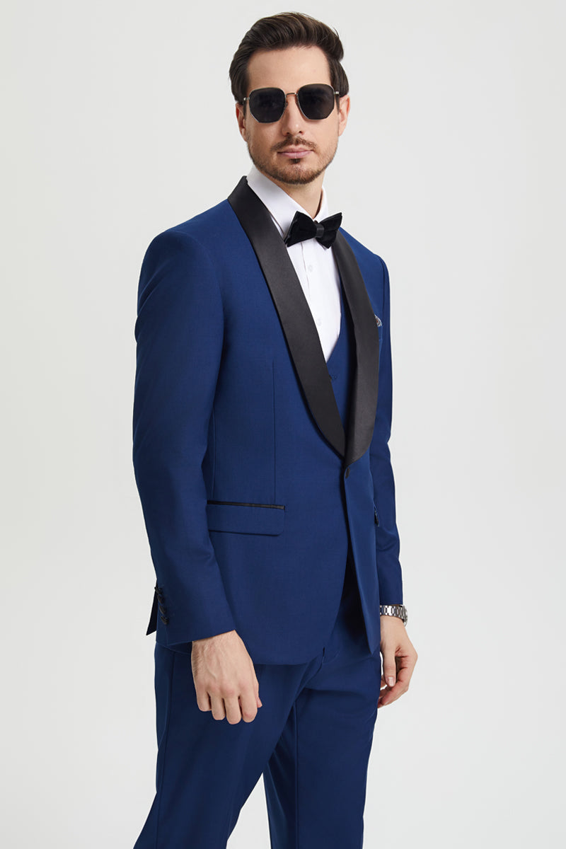 Stacy Adams Indigo Shawl Lapel Tuxedo