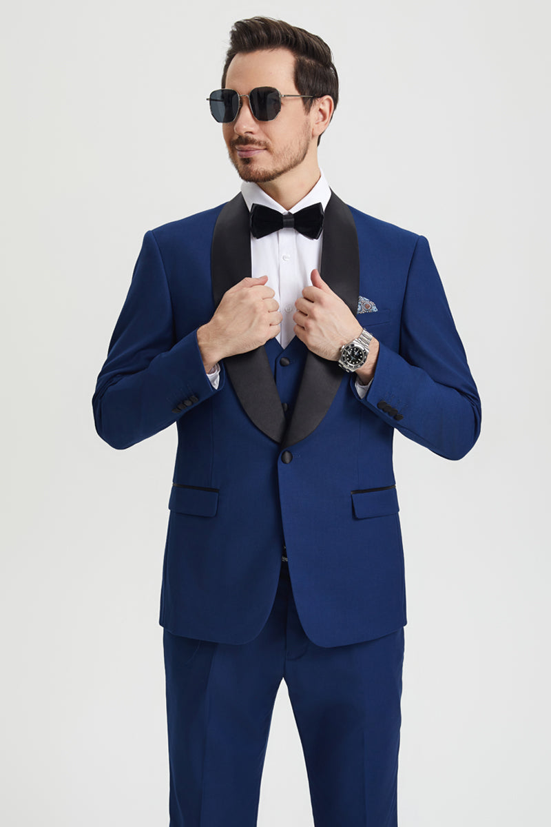 Stacy Adams Indigo Shawl Lapel Tuxedo