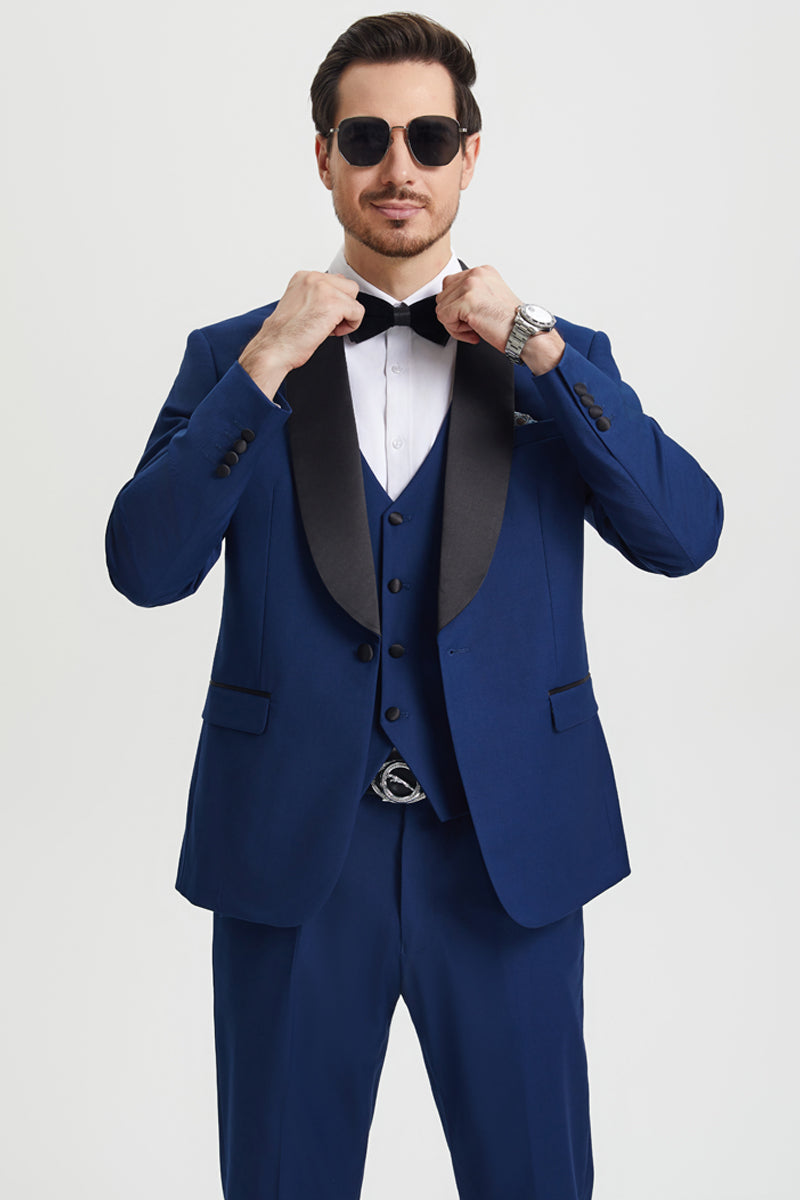 Stacy Adams Indigo Shawl Lapel Tuxedo