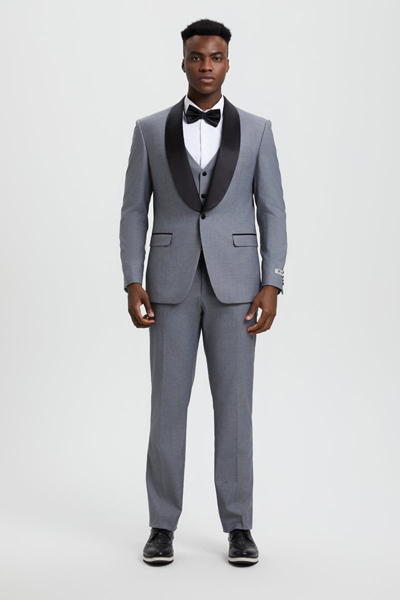 Stacy Adams Grey One Button Tuxedo