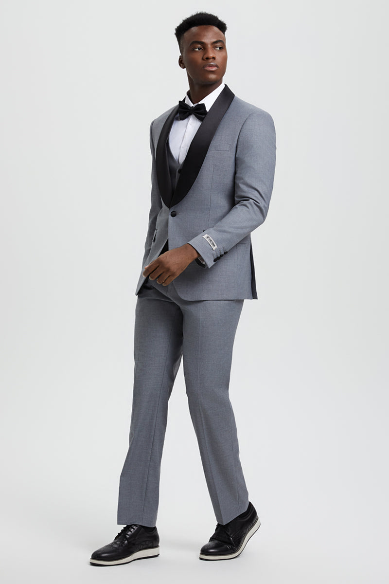 Stacy Adams Grey One Button Tuxedo