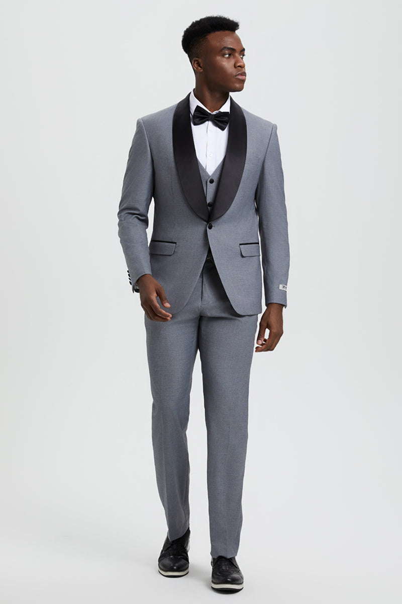 Stacy Adams Grey One Button Tuxedo