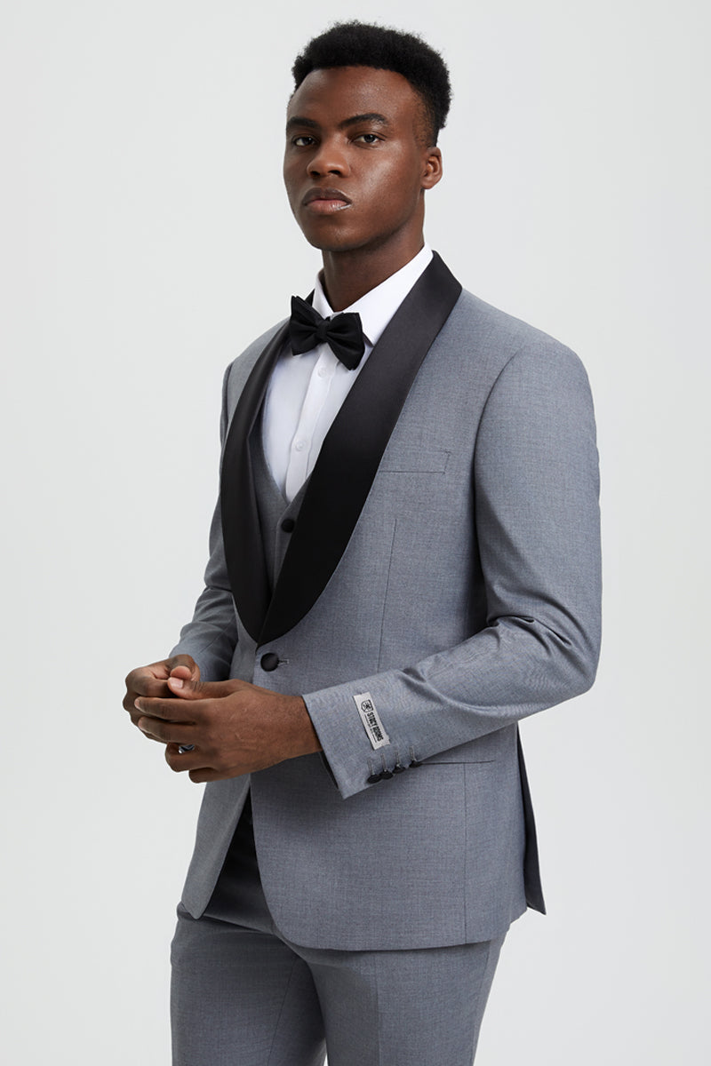 Stacy Adams Grey One Button Tuxedo