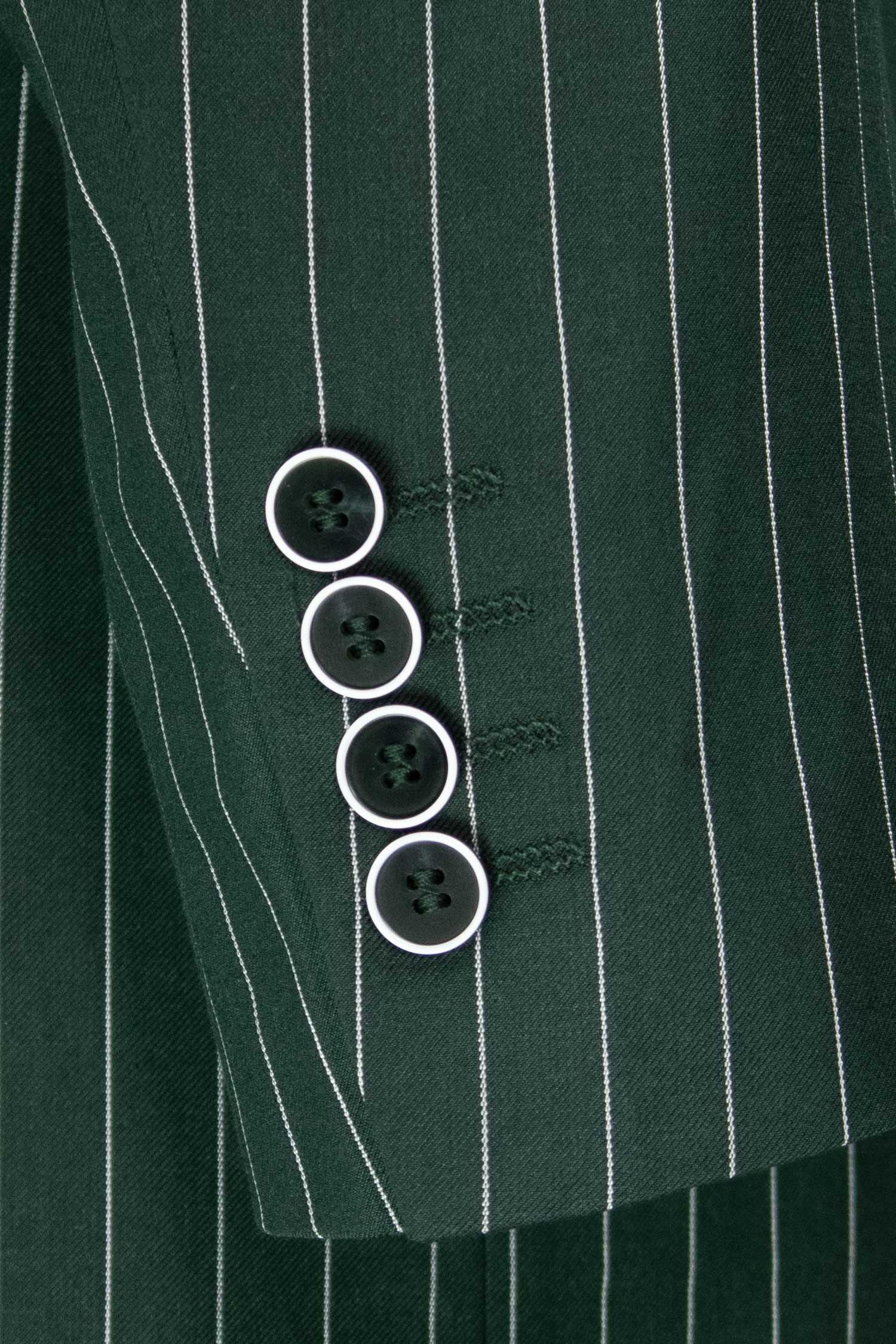 Hunter Green Stripe 3 Piece Suit by Vinci