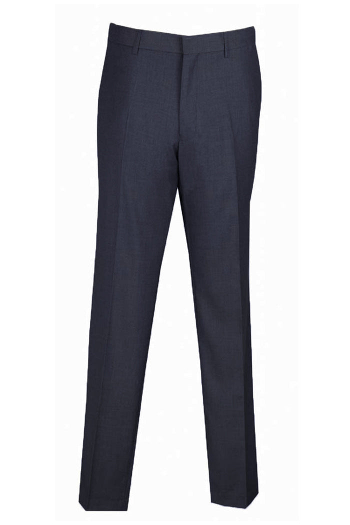 Skinny Fit Navy Wool Feel Dress Slacks