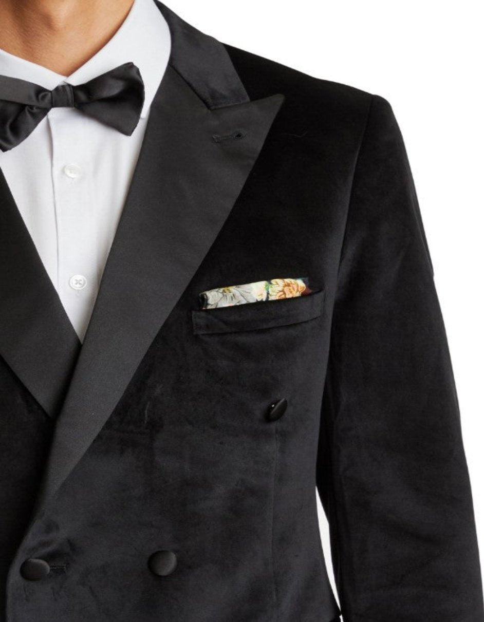 Double Breasted Velvet Tuxedo Dinner Suit