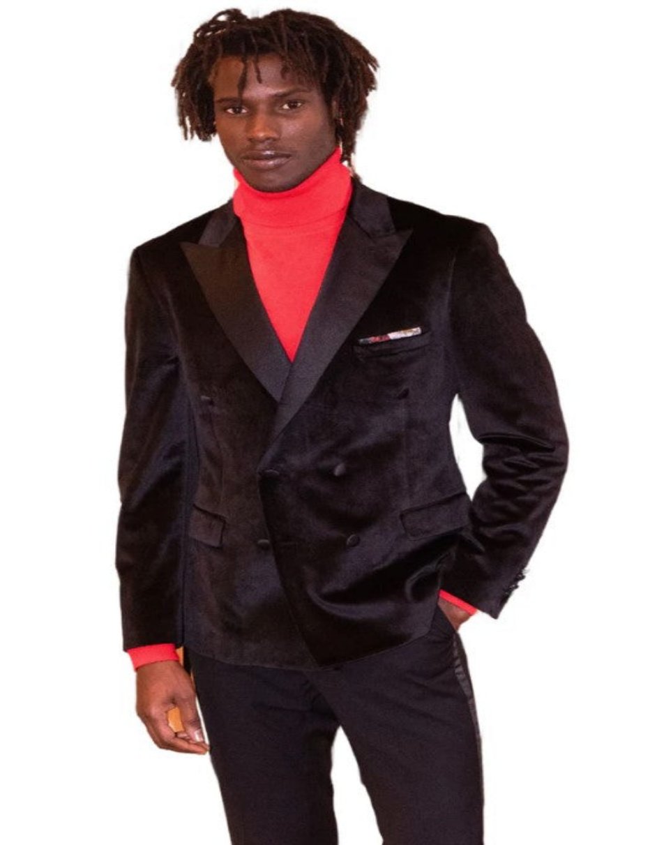 Double Breasted Velvet Tuxedo Dinner Suit