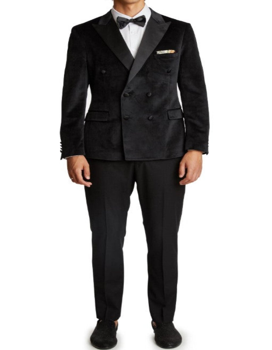 Double Breasted Velvet Tuxedo Dinner Suit