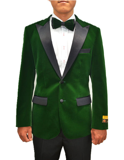 Classic Hunter Green Velvet Tuxedo Jacket