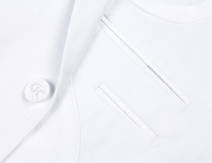 White Two Button Wedding Suit For Men